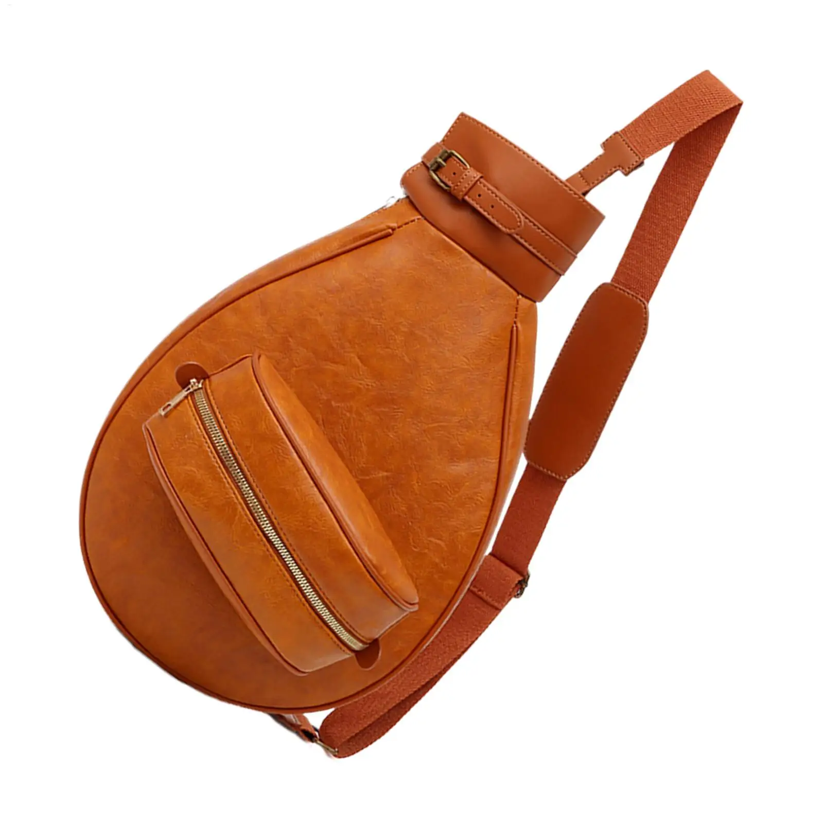 Tennis Bag Portable Waterproof PU Large Capacity Storage Sling Tennis Racket Sling Bag for Women Men Player Gym Beach Sport