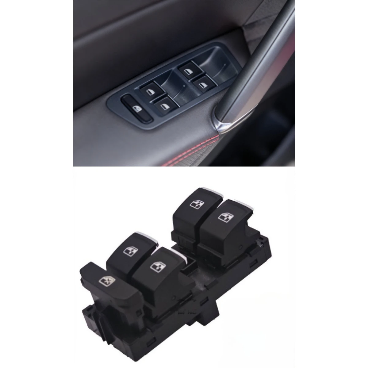 لفولكس واجن 14-18 مفتاح نافذة الطاقة سائق الجانب لوحة تحكم رئيسية مفتاح التحكم في النافذة الكهربائية رقم الجزء 5G0959857C #1