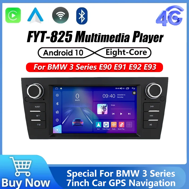 

7-inch Android10 Original Vehicle Style Radio For BMW 3-Series E90 E91 E92 E93 DVD GPS Navigation Wireless CarPlay Android Auto