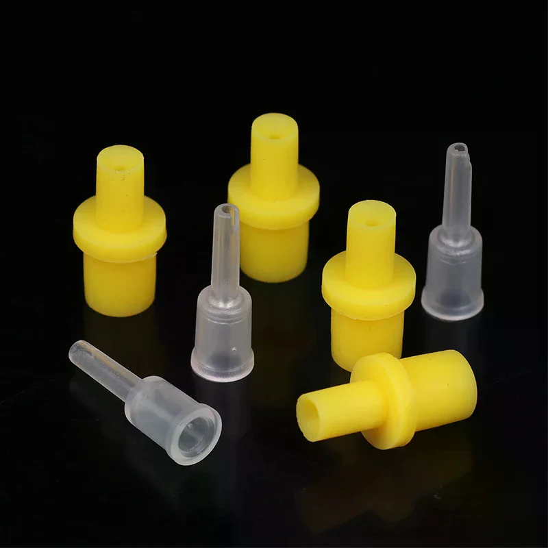 10Pcs Syringe Silicone Pumping Air Hollow Joint Part Connector Ciss Inkjet  Cleaning Tool