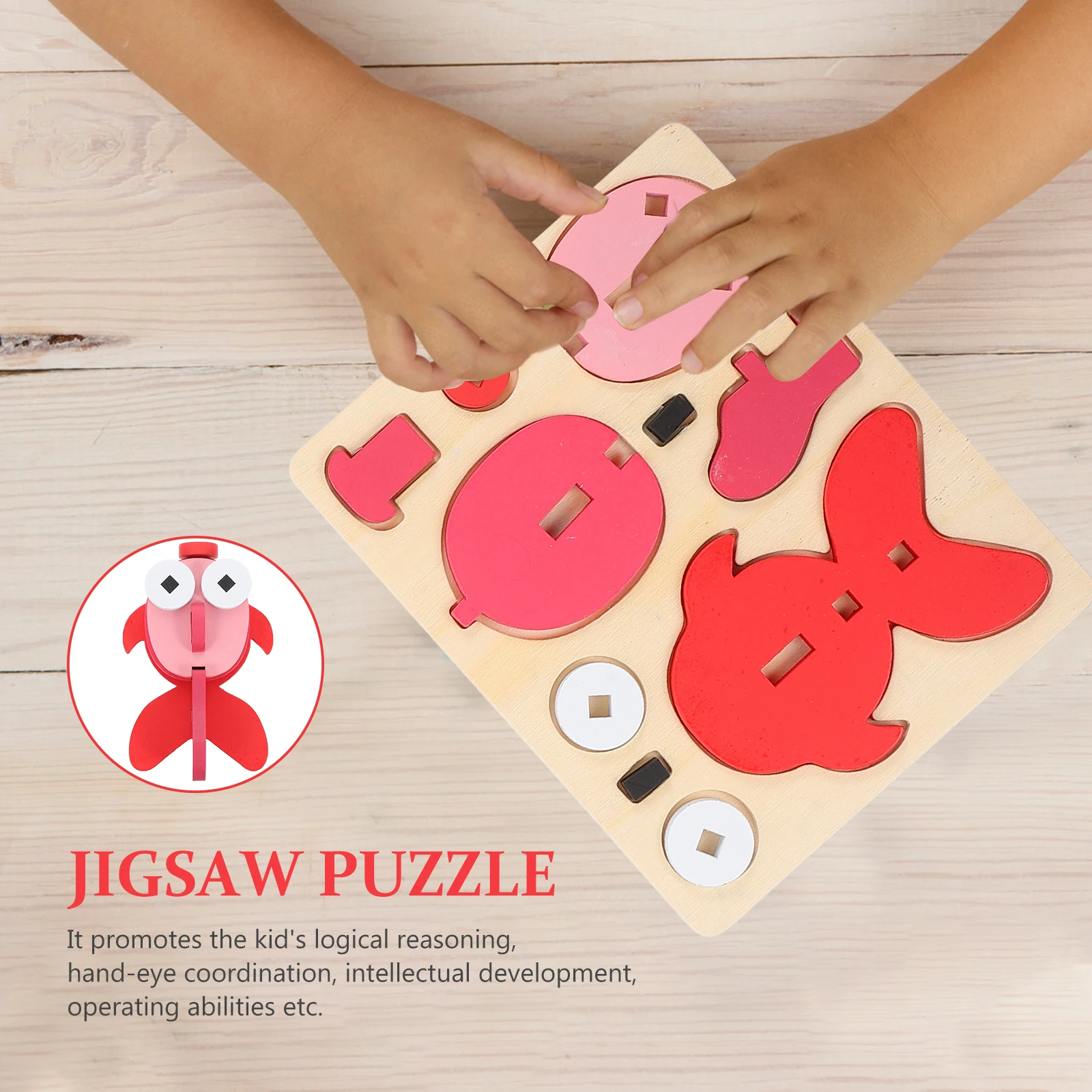 

Brightly Colored Wooden Puzzle Shapes Building Blocks For Preschool Children Educational Toy