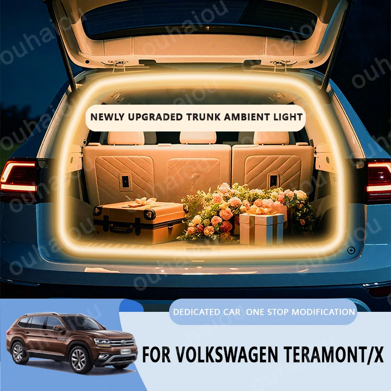 

For Volkswagen Teramont/X trunk light modification light Atmosphere lights White warm white Rear Trunk LED Light Bar