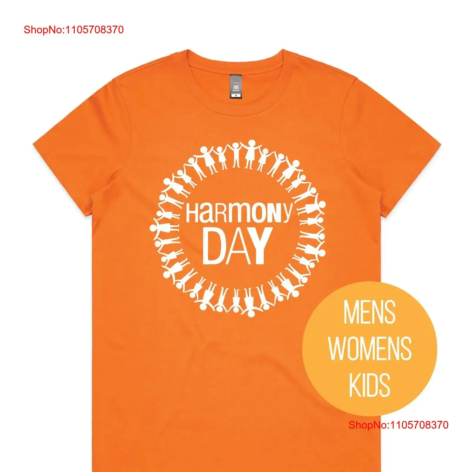 T-shirt Harmony Day, 21 mars, orange, pour tous, pour bébés, enfants, femmes et hommes, vintage, streetwear délavé, unisexe, doux