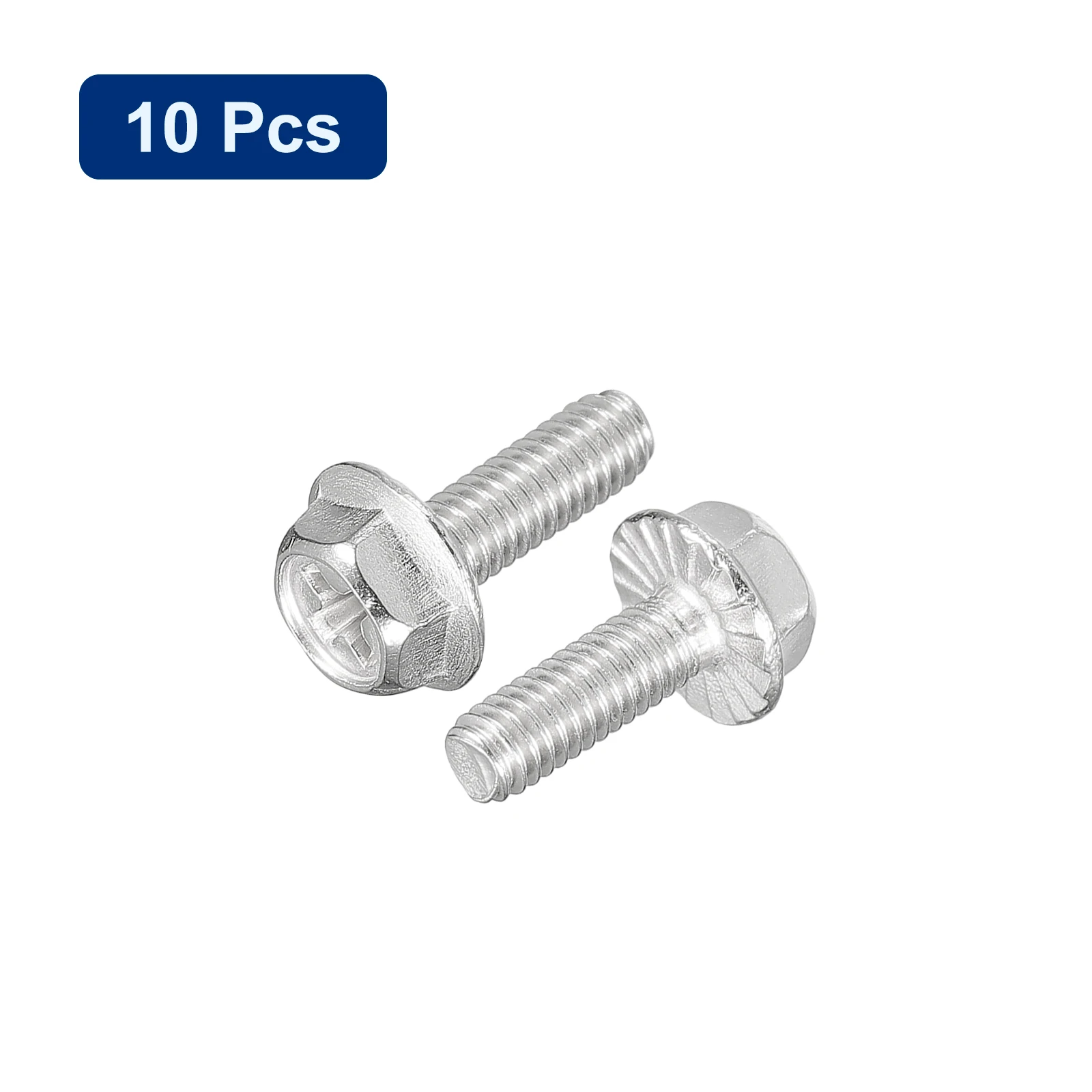 M4x12mm Phillips zeskantflensbouten, 10 stuks 304 roestvrijstalen schroeven