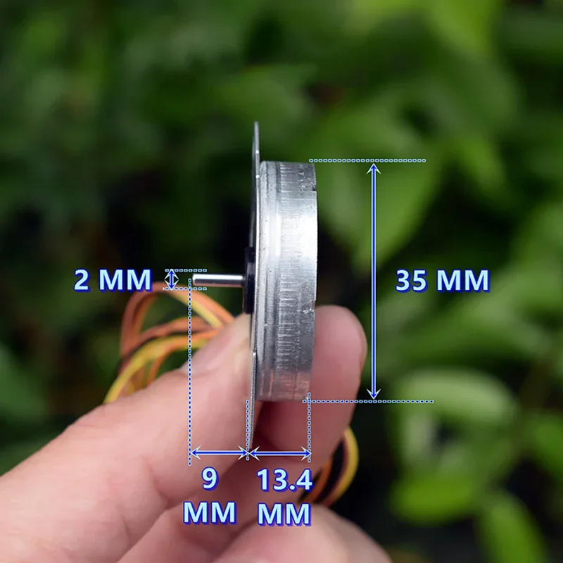 DC 5V-12V MOATECH Precision 2-Phase 4-Wire Stepper Motor Round Ultra-thin 35MM Stepping Motor 23.2 ohms 3.75 Degree Step Angle