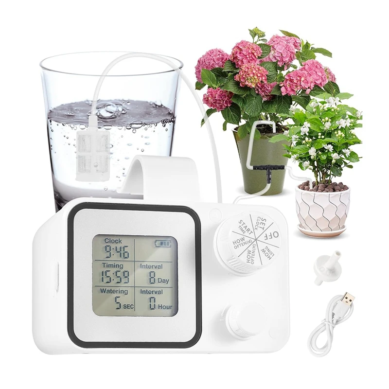 

ABDJ-Automatic Drip Irrigation Kit,15 Potted Indoor Houseplants Support,Indoor Automatic Watering System For Plants