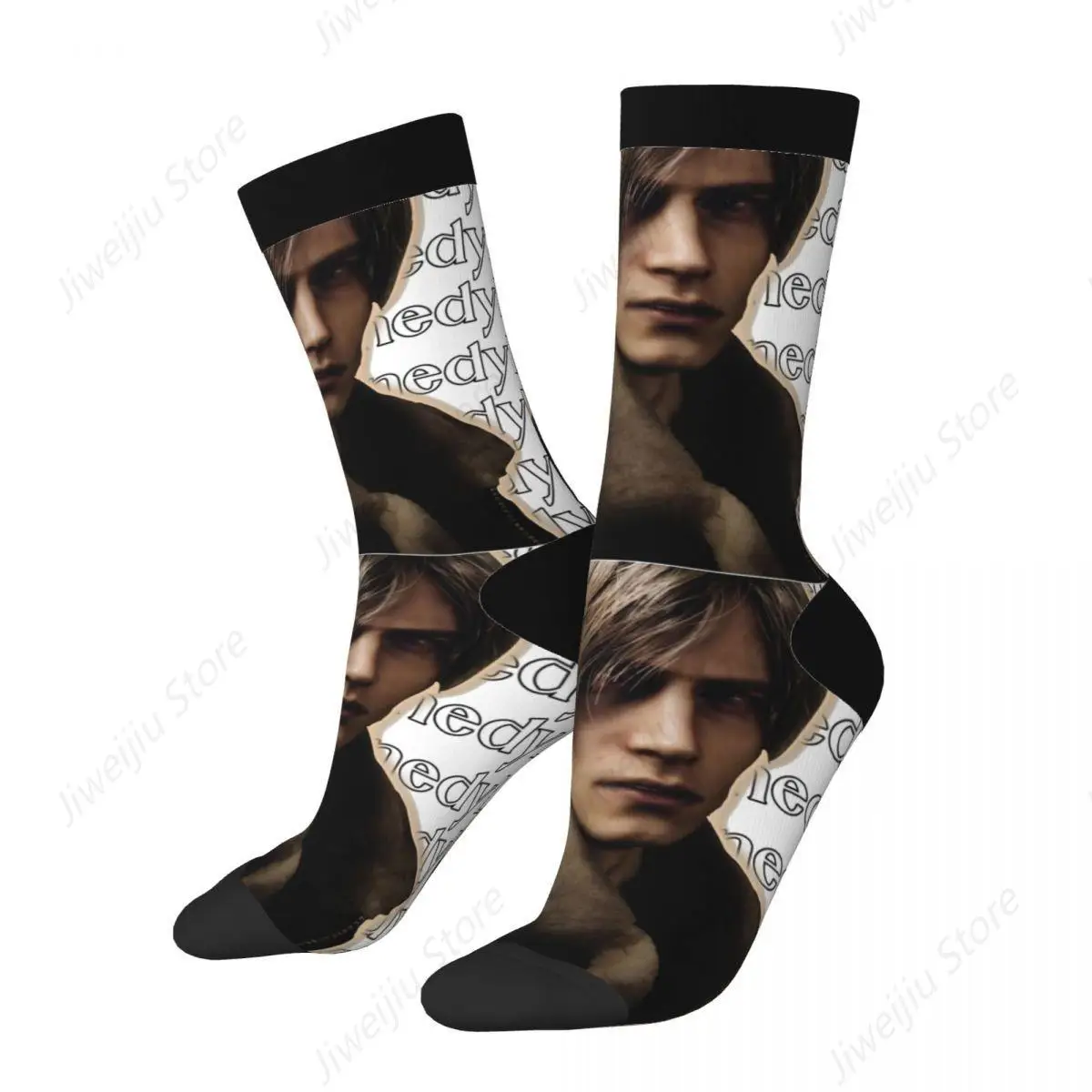 Fashion Men's Socks Crazy Leon Kennedy Sock Polyester Skateboard Women Socks Spring Summer Autumn Winter