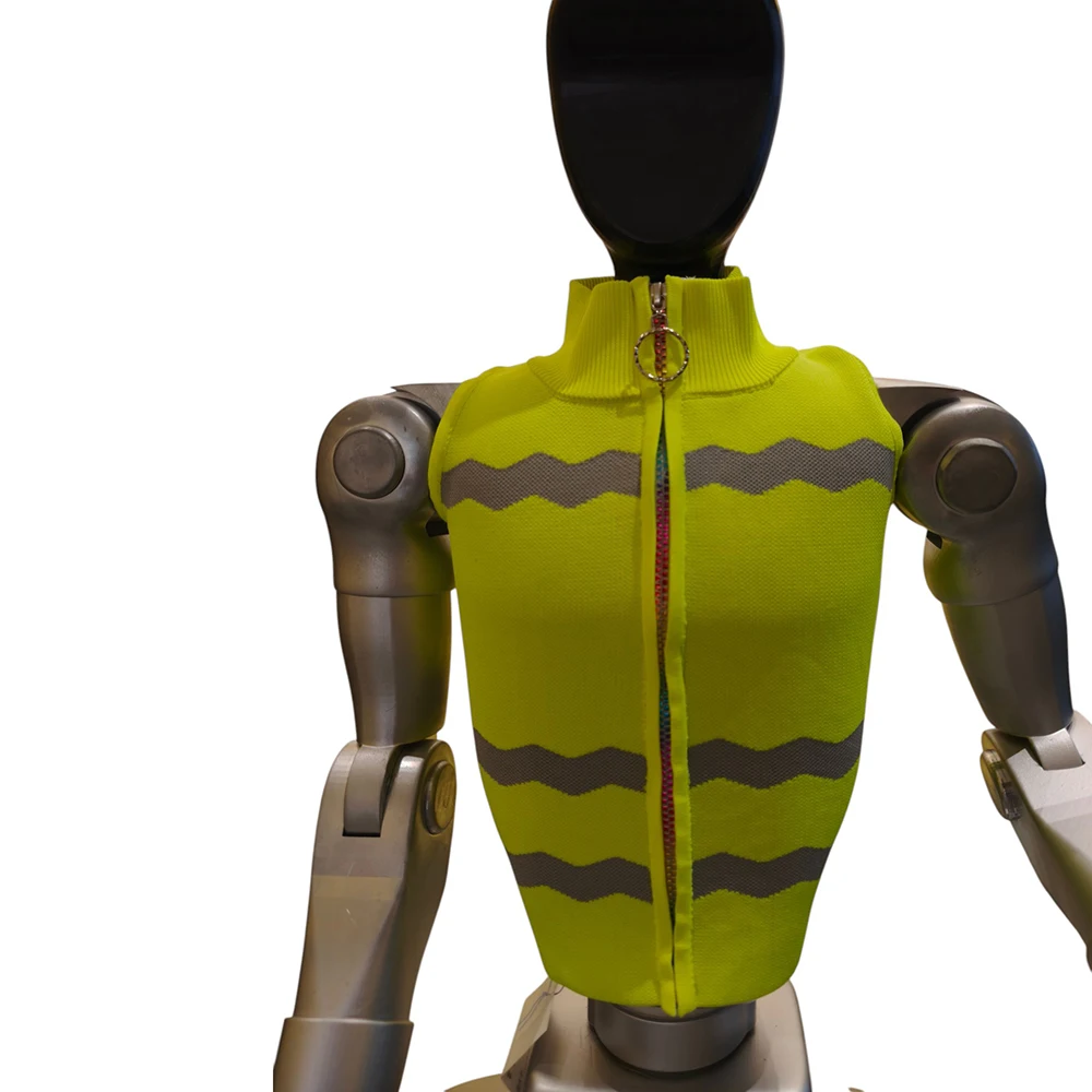 

YLMyself Custom Robot Clothing | Superior Cooling, Yellow + Grey Striped Vest, Nylon 75D/2:2/20 Cotton Photochromic Segment-Dyed