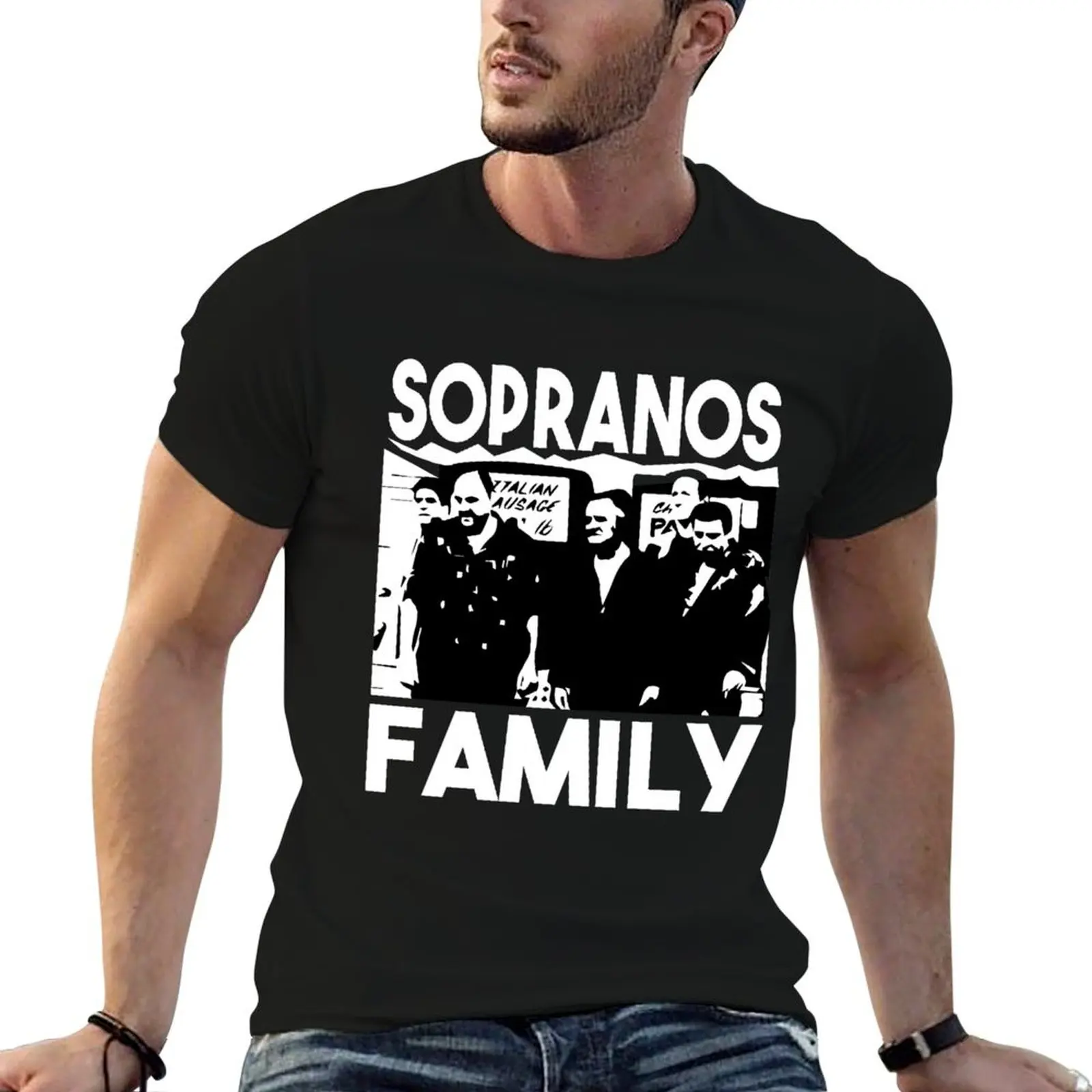 

The Sopranos Family T-Shirt sports fans blacks Men's cotton t-shirt