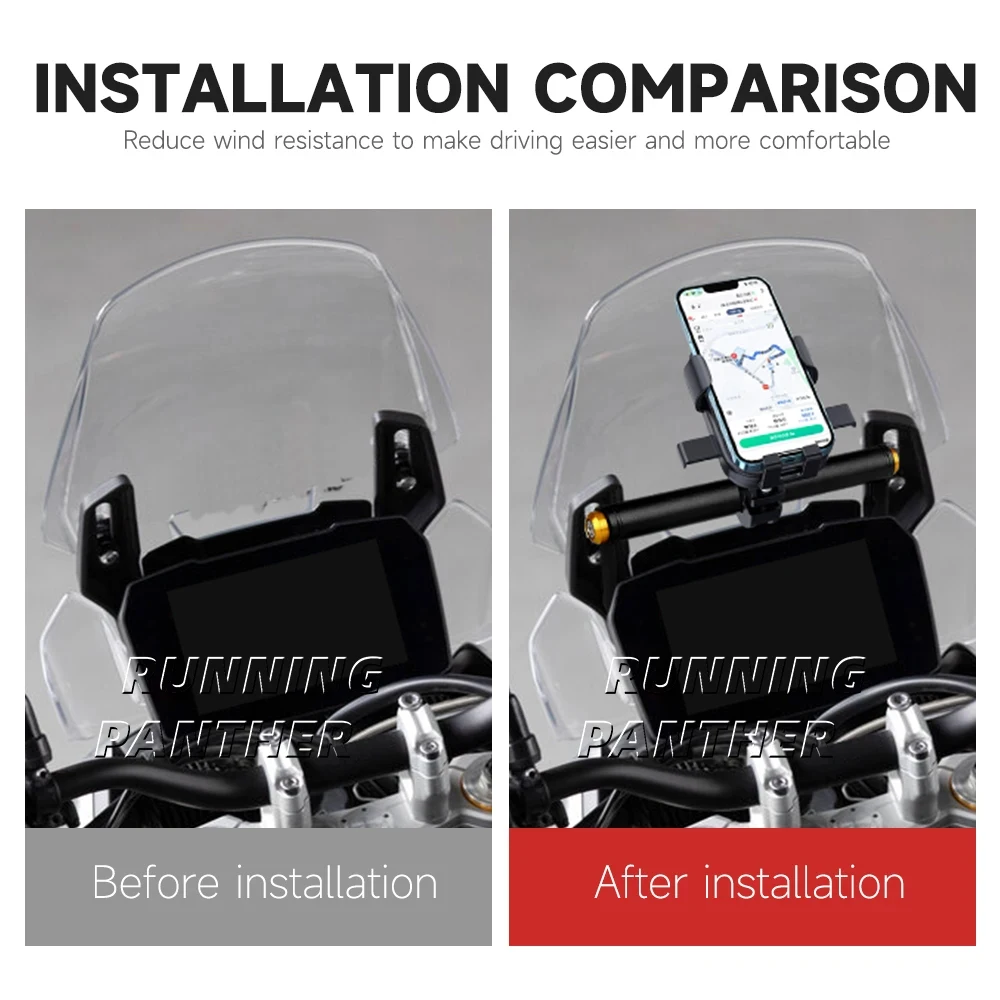 New motorcycle accessory 22MM navigation bracket installation bracket For Tiger 900 GT Pro Rally Pro Tiger 900 GT 2024-