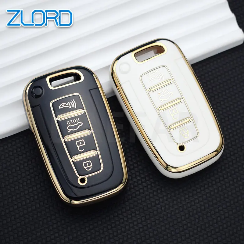 Car Key Case Cover For Kia Hyundai EQUUS Optima K5 Forte Opirus Rohens Ix35 SOUL SORENTO MOHAVE Borrego 3/4 Buttons Shell Fob