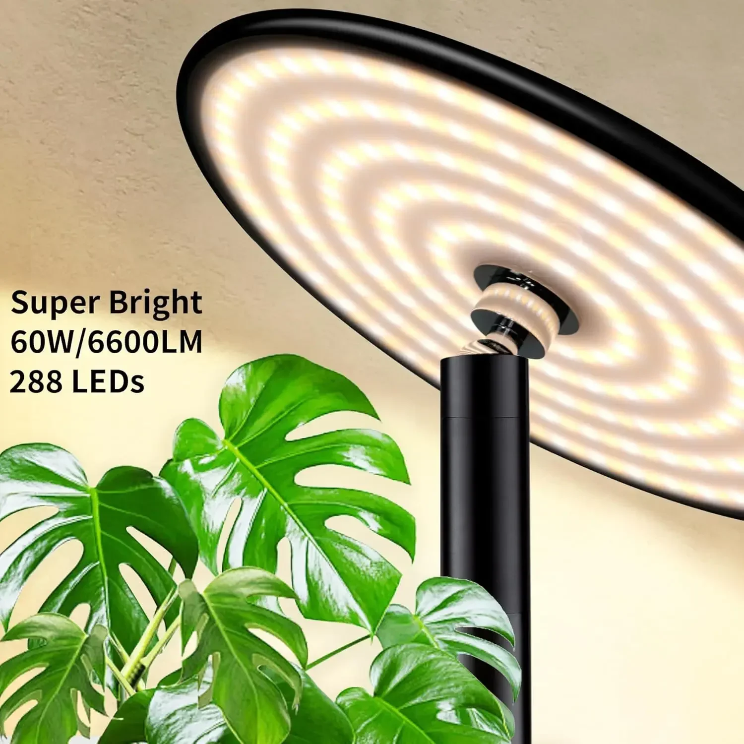 

（XMSJ-Hot）Grow Lights, 85" Full Spectrum Plant Light for Indoor Plants, 4/8/12H Timer, 60W Grow Lamp, 10 Dimmable Brightness, He