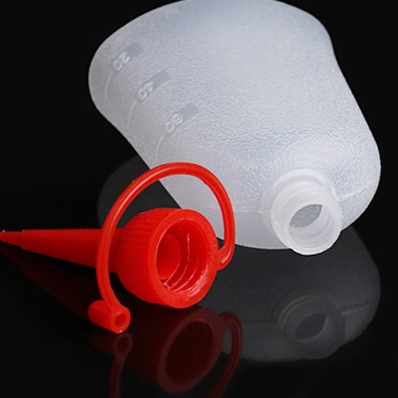 4 ชิ้นรีฟิล PE พลาสติกขวดน้ำมันยาว 30-250 มิลลิลิตรขวดน้ำมันอเนกประสงค์น้ำมันหล่อลื่นภาชนะน้ำมัน