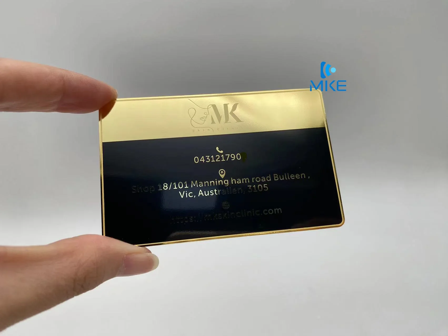 Mirror Silver Business Metal Credit Cards for Laser Engraving