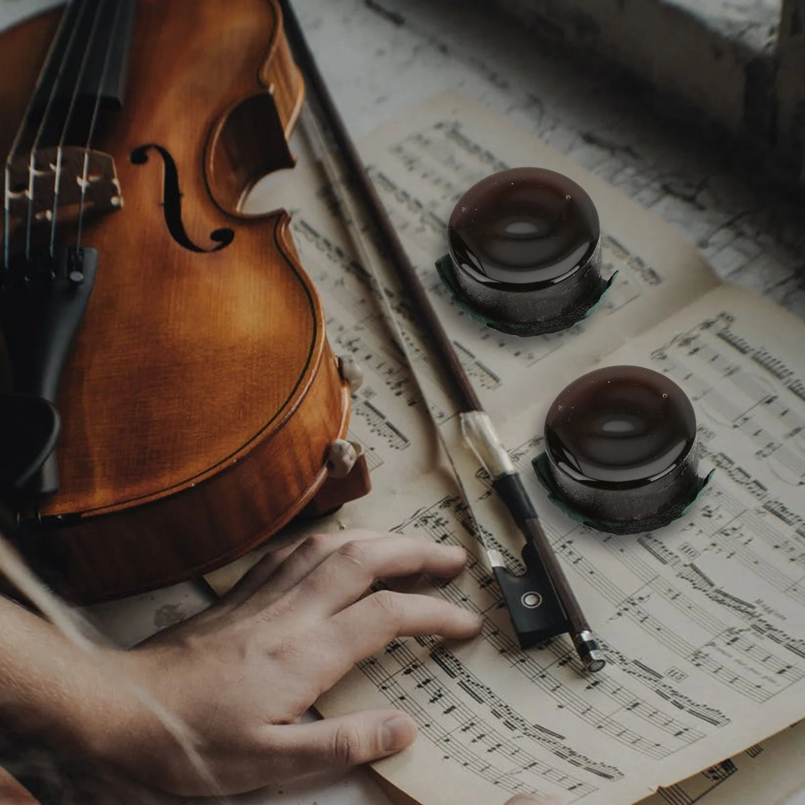 현악기용 바이올린 로진 3개 현악기 유지 관리 도구 전문가용 휴대용 먼지 없는 부드러운 소리