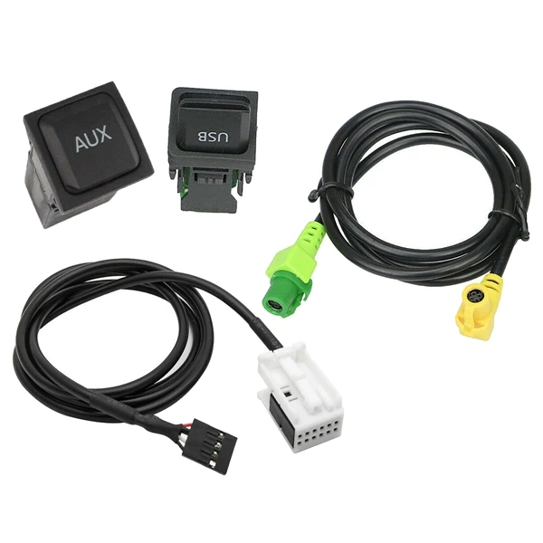 Car USB AUX Switch Cable USB Audio Adapter RCD510 RNS315 For- Passat B6 B7 Golf 5 MK5 Golf 6 MK6 Jetta 5 MK5