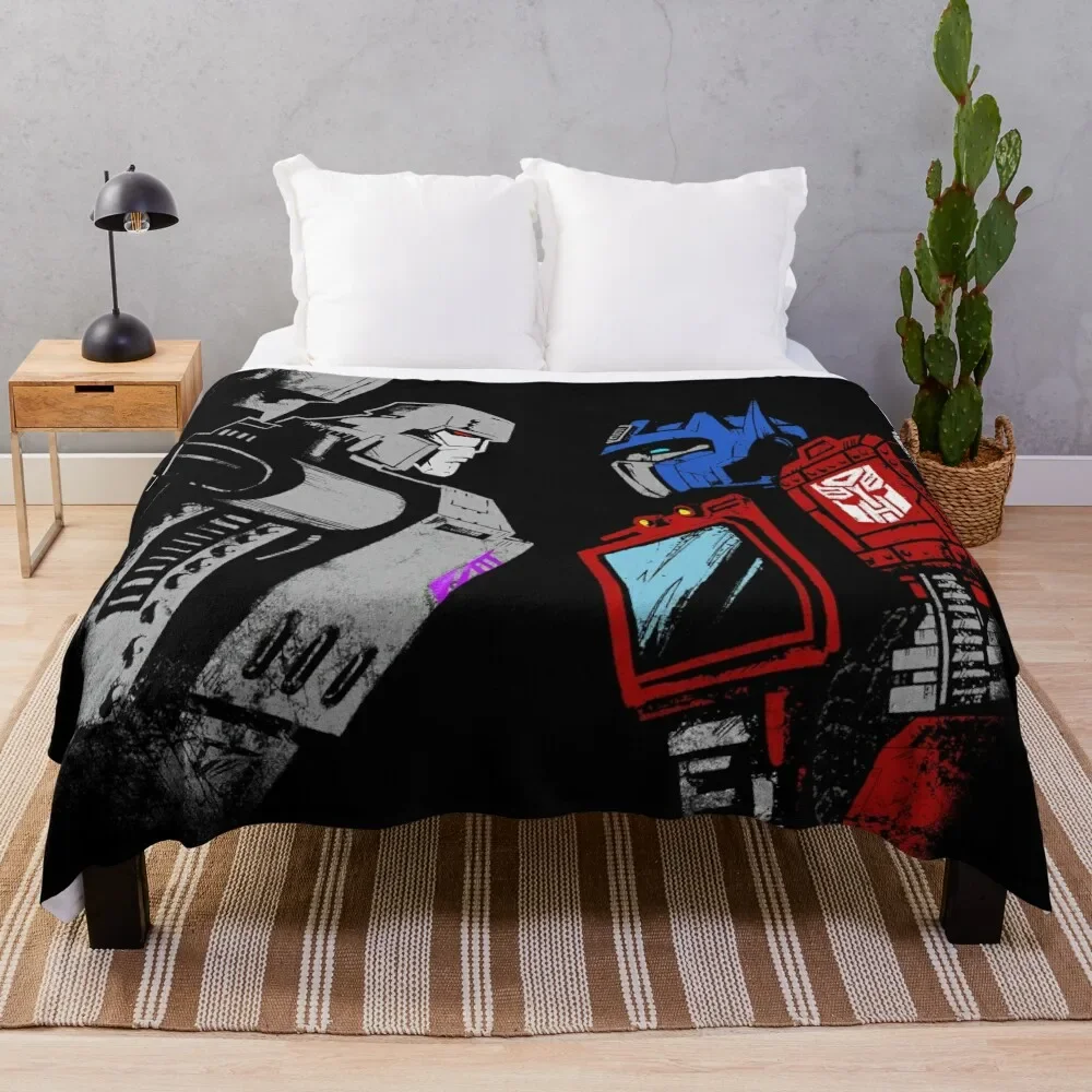 optimus prime megatron transformers full color Throw Blanket Sleeping Bag Bed linens Luxury Thicken Softest Blankets