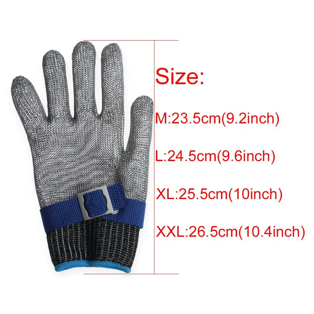 Mesh Butcher Mittens Hand Protection Work Stab Resistant Glove Safety Cut Proof Protection Gloves Stainless Steel Metal