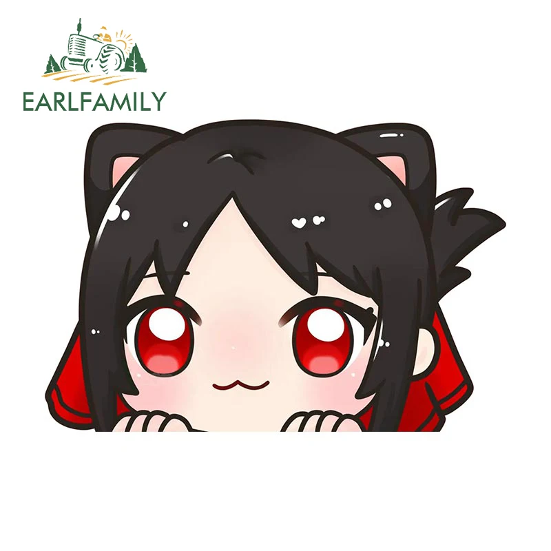 EARLFAMILY-Adesivos de carro para Anime, Genshin Impact, Hololive, Peeker, Chibi, Vinil, Envoltório Carro, Caravana, Decalque Criativo, 13cm