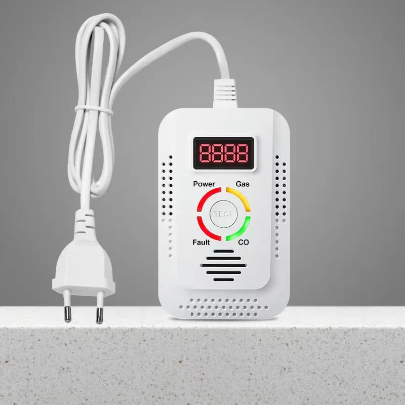 Natural Gas Detector And Carbon Monoxide CO Detector, Combustible Gas Leak Detector Monitor For Co, Lpg, Methane In Kitchen