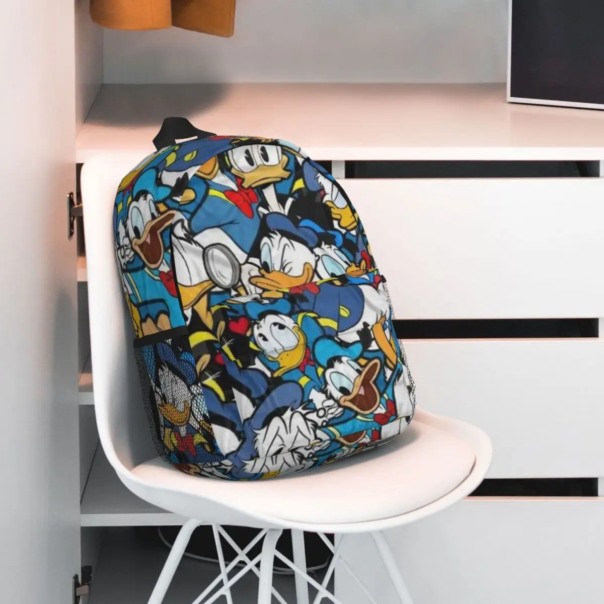 Donald Duck tas sekolah ringan, tas sekolah ringan, motif bebek, untuk sekolah, luar ruangan, belanja, kantor 15 inci