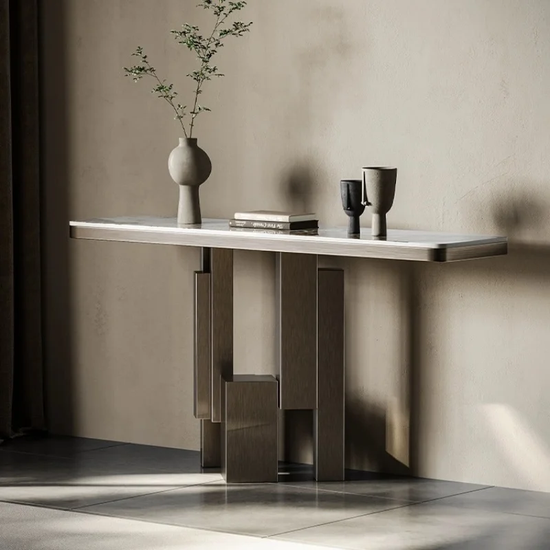 Simple Senior Console, Tables Nordic Luxury, High Narrow Corner, Gothic Design Mesa, De Entrada Furniture Living Room