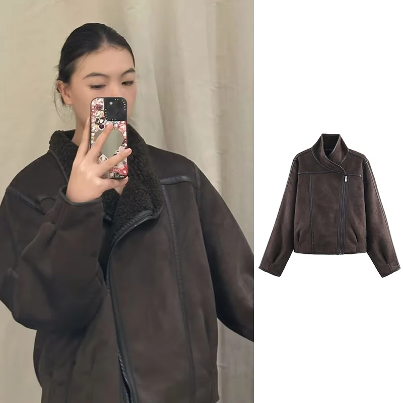 Nuevas chaquetas de invierno 2025 para mujer, chaquetas holgadas y cálidas a la moda Retro para mujer, abrigos elegantes de viaje juvenil Joker para invierno y calle