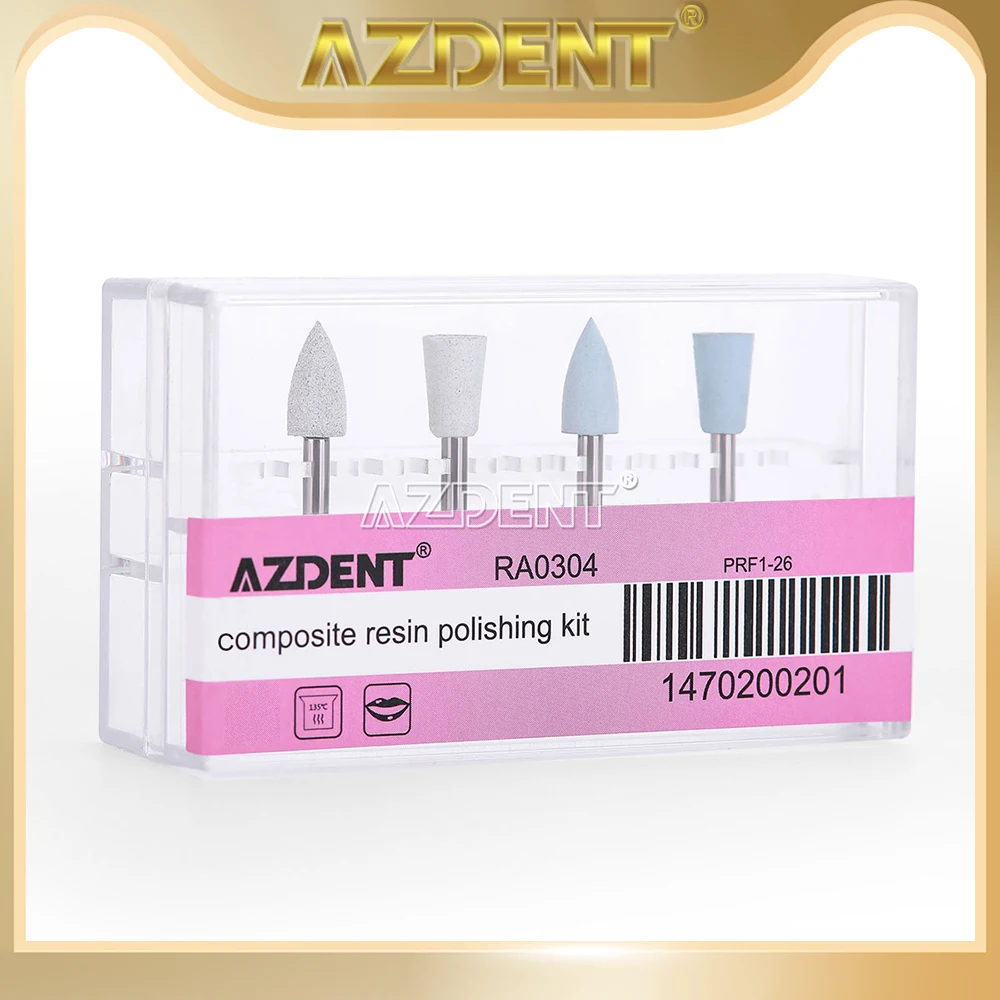 

AZDENT Dental Composite Resin Polishing Kit Silicone Polisher RA 0304 for Low Speed Handpiece Contra Anagle Dentistry Tool