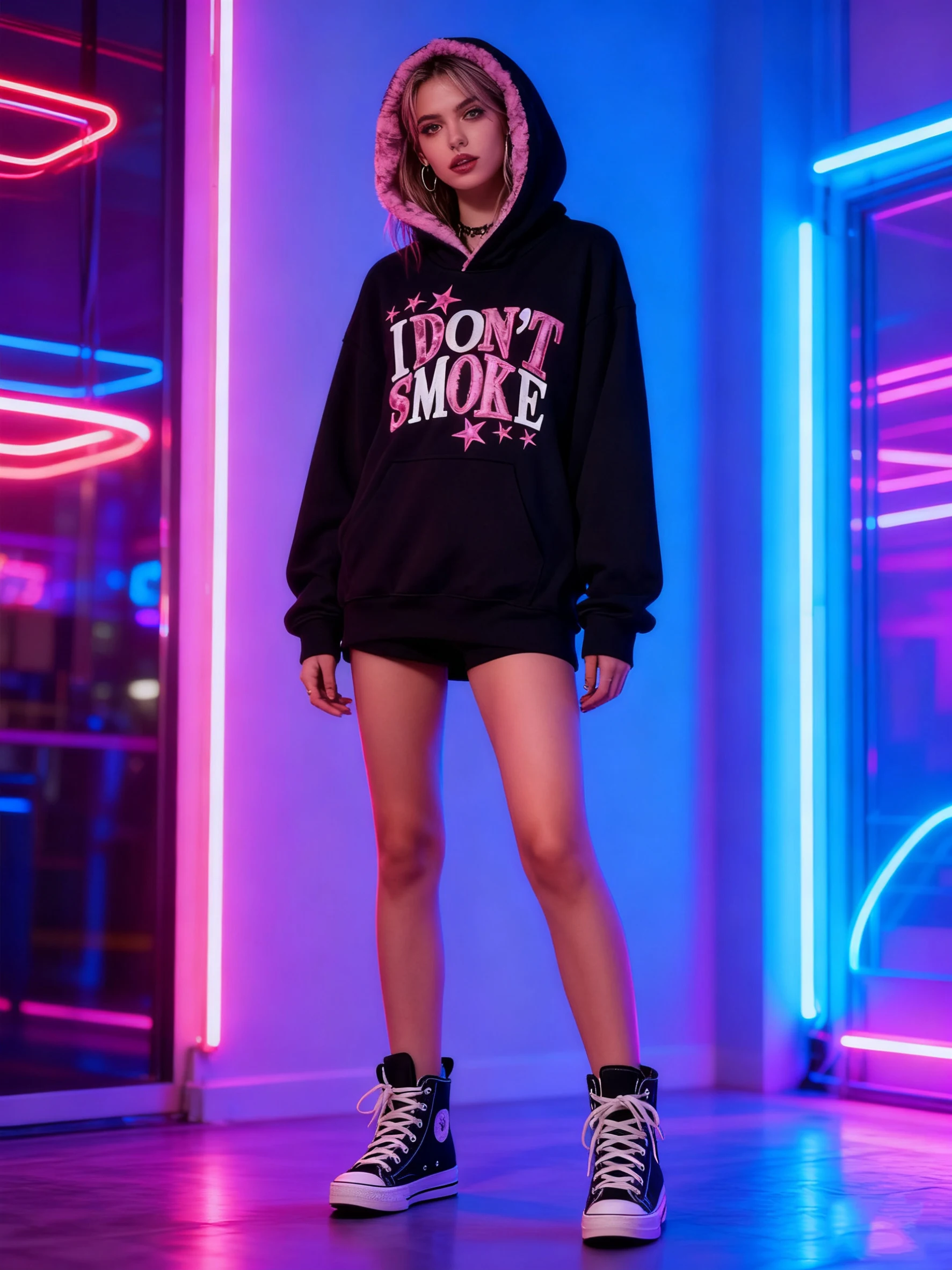 Y2K Harajuku, Sudadera con capucha bordada con diseño de leopardo Retro Para chica, holgada de felpa Sudadera con capucha para mujer de estilo americano Otoño/Invierno