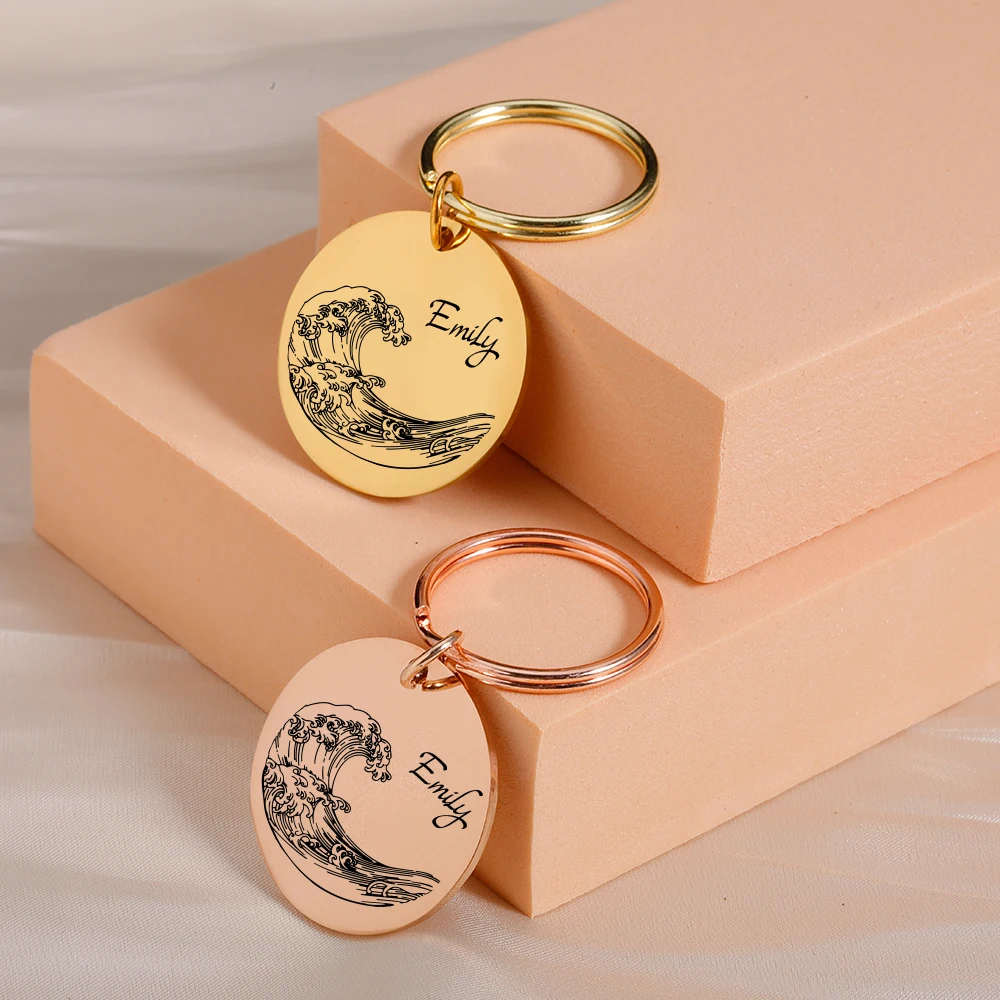 

Customizable stainless steel dog dominoes, circular dog tags, engraved pet IDs, double-sided, anti loss,