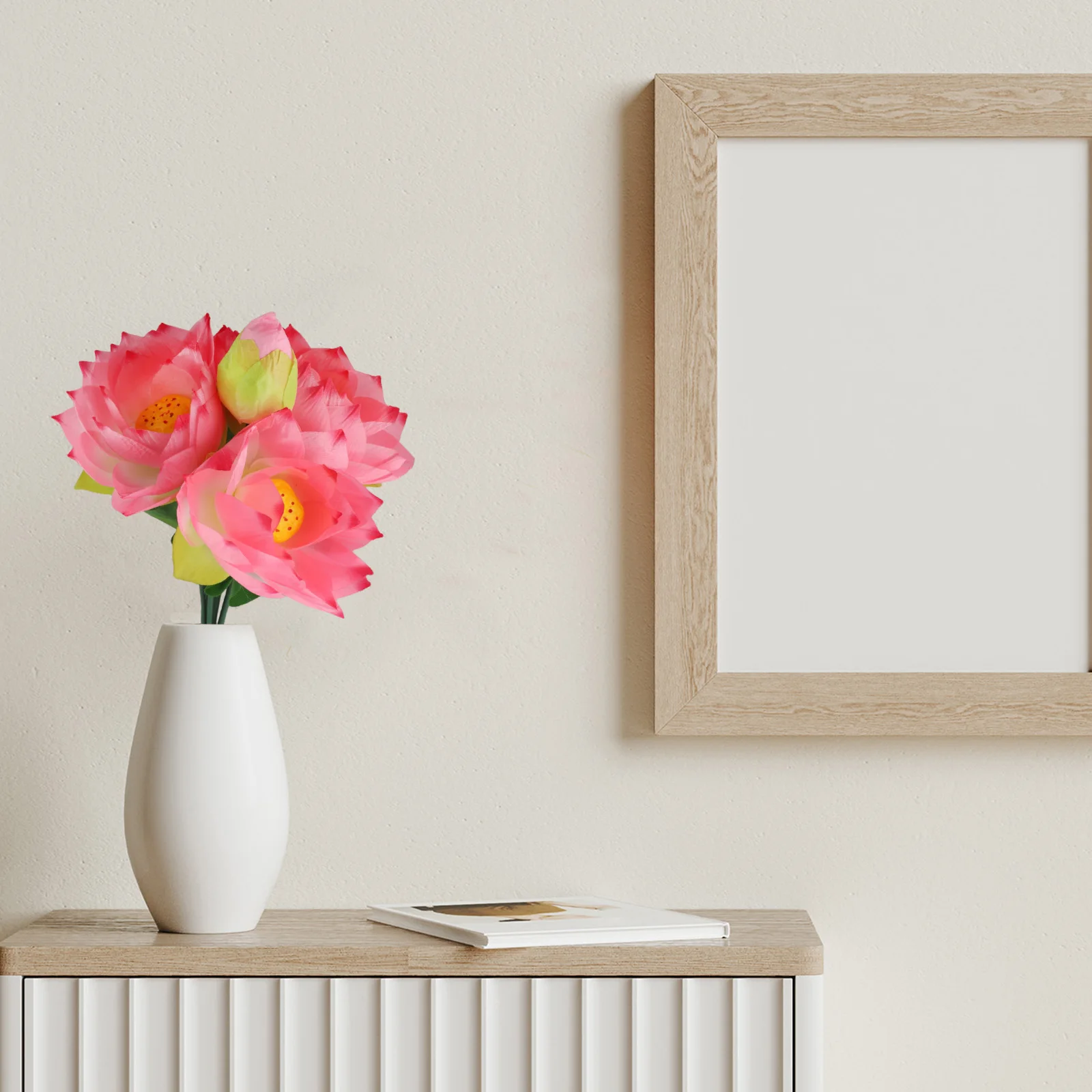 

High Quality Brand New Flower Artificial Fake For Wedding Garden Home Party Plastic Silk Water Lily Simulation Stalks