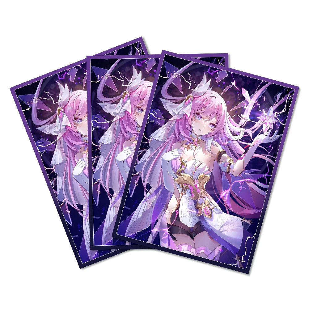60 SZTUK Trwałych, Przezroczystych, Holograficznych Koszulek na Karty Anime z Górnym Zakładaniem 67x92mm, Kompatybilnych z MGT, Ochraniacze na Karty Kolekcjonerskie PTCG PKM