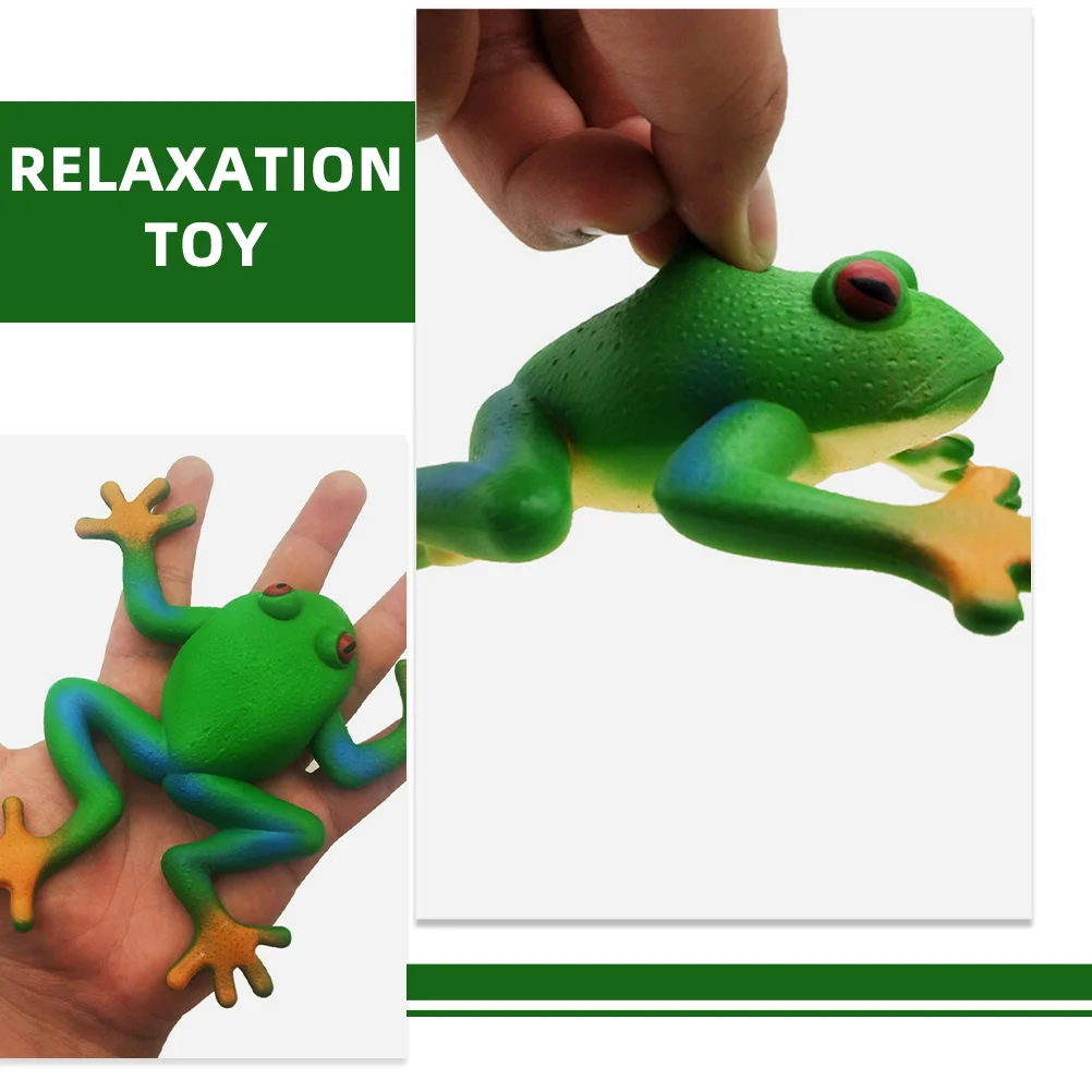 5 Pcs Frog Toy Small Animal Shaped for Party Funny Cute Squeeze Toys Fidget Classroom Inflatables Children