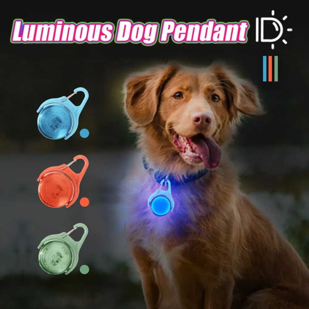 RGB Color Changing Led Dog Collar Light USB Rechargeable Colorful Pet Anti-lost Pendant 4 Modes 360° rotation