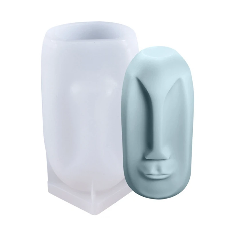 บทคัดย่อ Face รูปซิลิโคนเทียนแม่พิมพ์ทำด้วยมือ DIY เบเกอรี่แม่พิมพ์สบู่ Mould