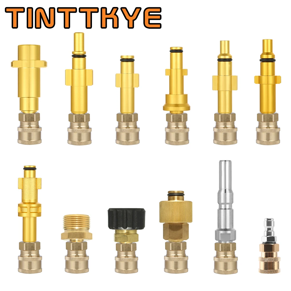 Adaptateur mâle pour nettoyeur haute pression, buse de connecteur à dégagement rapide 1/4 pouces pour Karcher Nilfisk Interskol Bosch Parkside Huter Hyundai