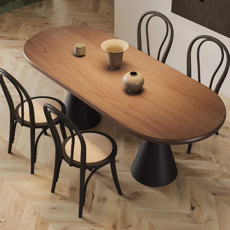 

Italian Nordic Dining Tables Oval Design Event Modern Luxury Dining Tables Salon House Wooden Tavoli Da Pranzo Furniture Home