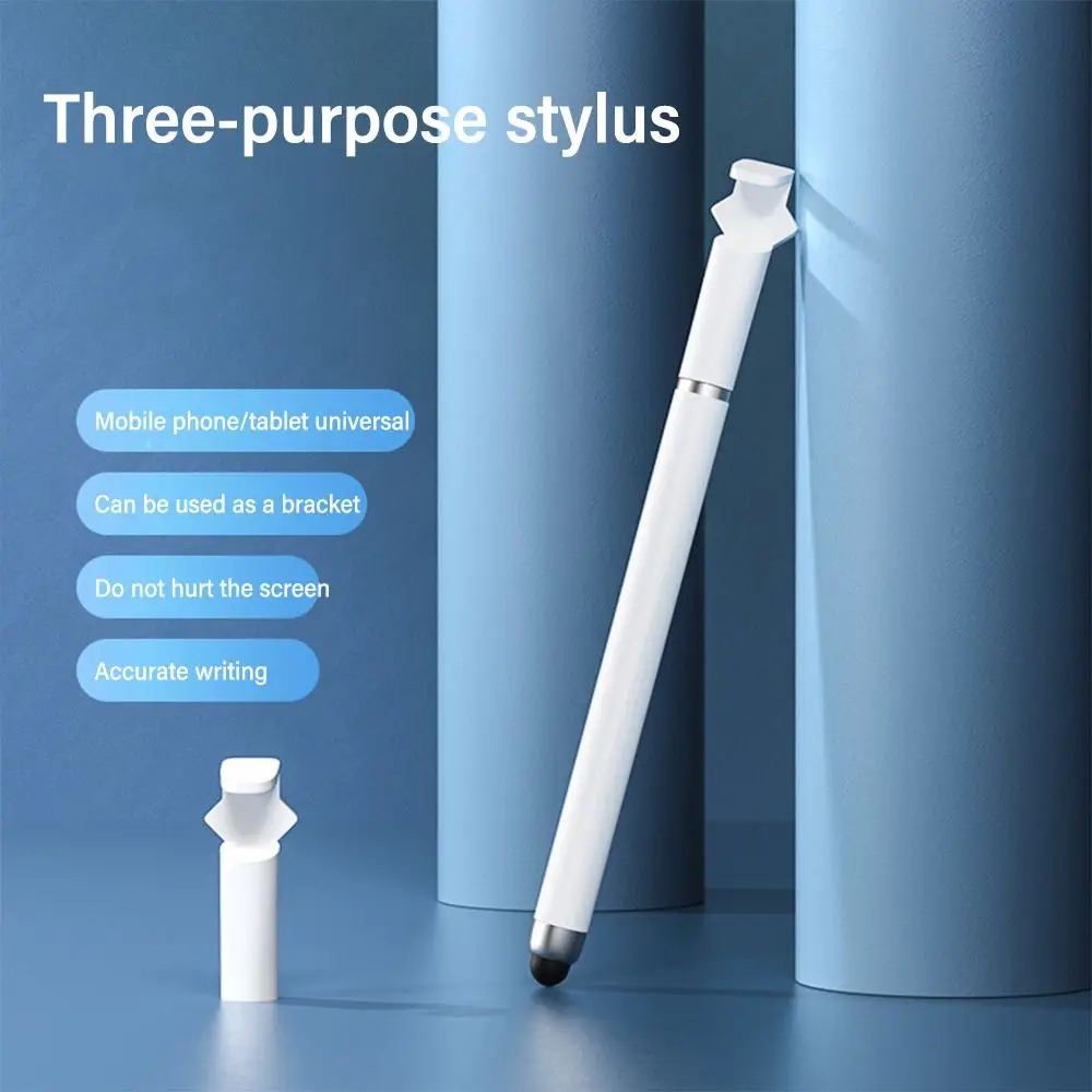 High Precision Stylus Pen Multi-Function With Phone Holder Screen Touch Pen 3-in-1 Capacitive Drawing Pen For Tablet Mobile