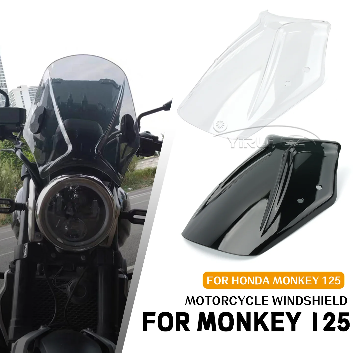 

Подходит для HONDA Monkey 125 Monkey 125, лобовое стекло мотоцикла, детали ветрового стекла, дефлекторы ветра, аксессуары для мотоциклов Monkey 125 125.