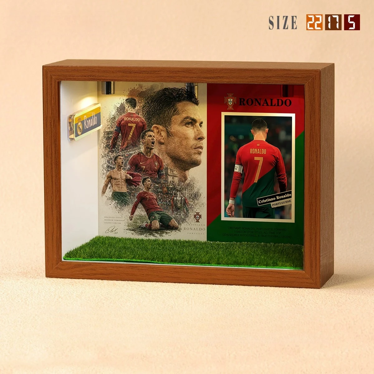 Football Star Acrylic Trophy Frame Ronaldo Messi Neymar Soccer Player Collectible Desk Ornament Fan Gift Decoration Souvenir view 4