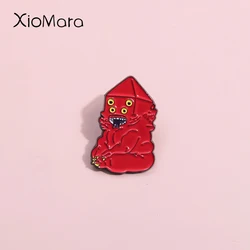 Cartoon Comedy Animation Adventure Time Enamel Pin Red Monster Brooch Lapel Backpack Badge Jewelry Gifts For Fans Friends