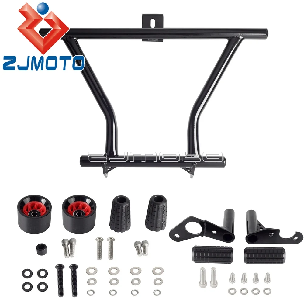1Set Motorcycle Highway Engine Crash Cage For Harley Softail Heritage Classic Breakout 114 Fat Bob 18-23 Rear Peg Step Crash Bar