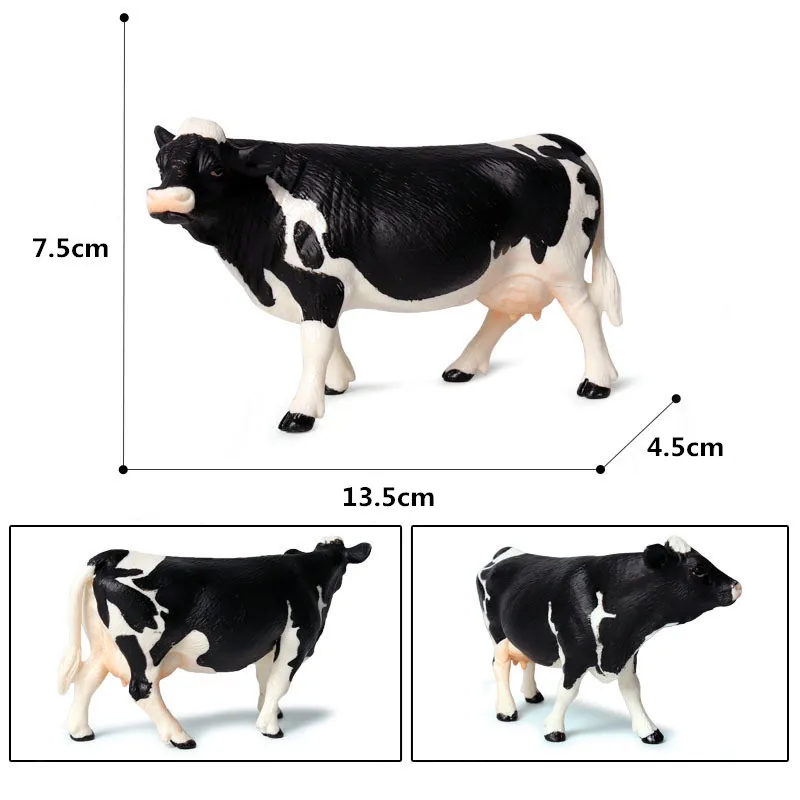 High quality Action Figure Simulation Animals Model Realistic Design Cattle Cow Bull Home Decor Educational Toys For Kids Gift