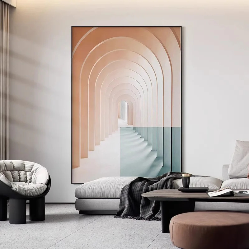 لوحة زخرفية معمارية فاخرة وخفيفة الوزن كبيرة الحجم ومدخل غرفة المعيشة ولوحة معلقة