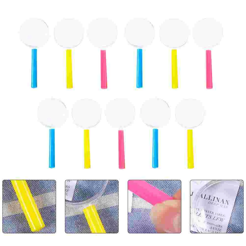 11 Pcs Handheld Children's Magnifying Glass Glasses Acrylic Kids Observation Magnifier Teaching