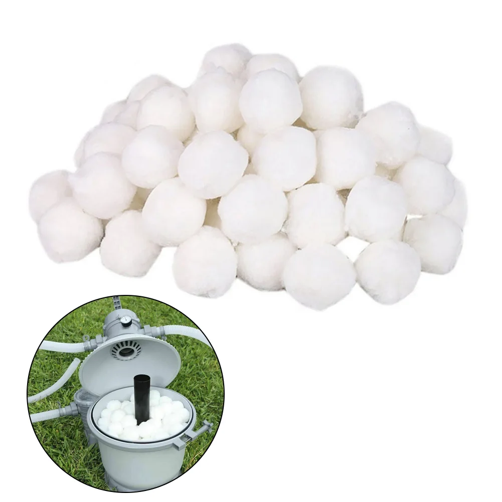 

Cleaning Ball Pool Filter Balls 40mm 500g Fiber Media For Swimming Pool White Cleaning Cotton Ball High Quality