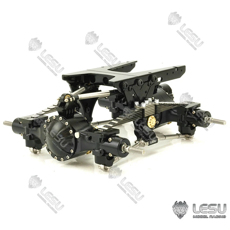 RC 1/14 LESU Model Rear Suspension for Tamiya Hydraulic Excavator Loader Dump Truck for SCANIA MAN VOLVO Trailer Tipper DIY Part