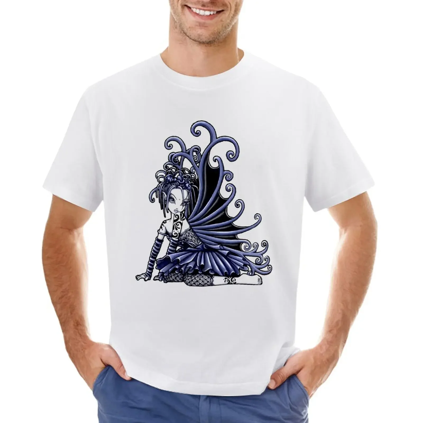 

Blue Gothic Fairy T-Shirt anime sublime slim fit t shirts for men