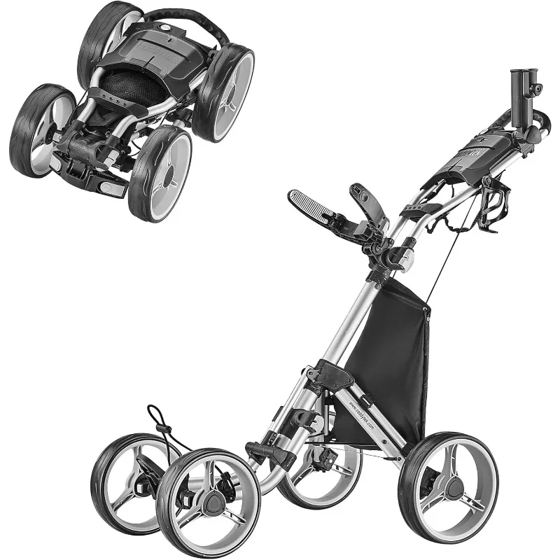 V8 - SuperLite 4 Wheel Golf Push Cart, Explorer Version 8