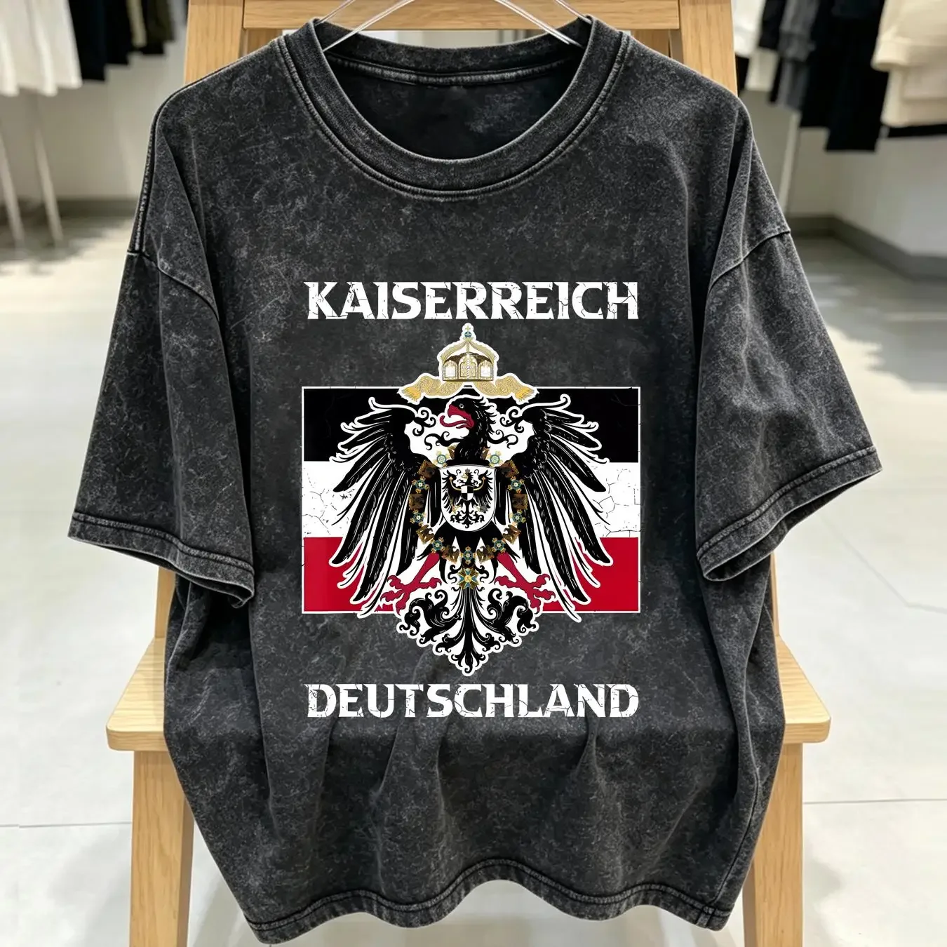 washed T Shirt NEW LIMITED German Empire Flag Imperial Germany Size S 5XL vintage Washed Casual Unisex Comfortable homme